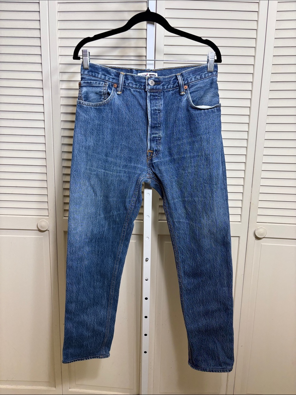 Vintage Redone x Levi's Slim Straight Blue Denim Jeans Size 28